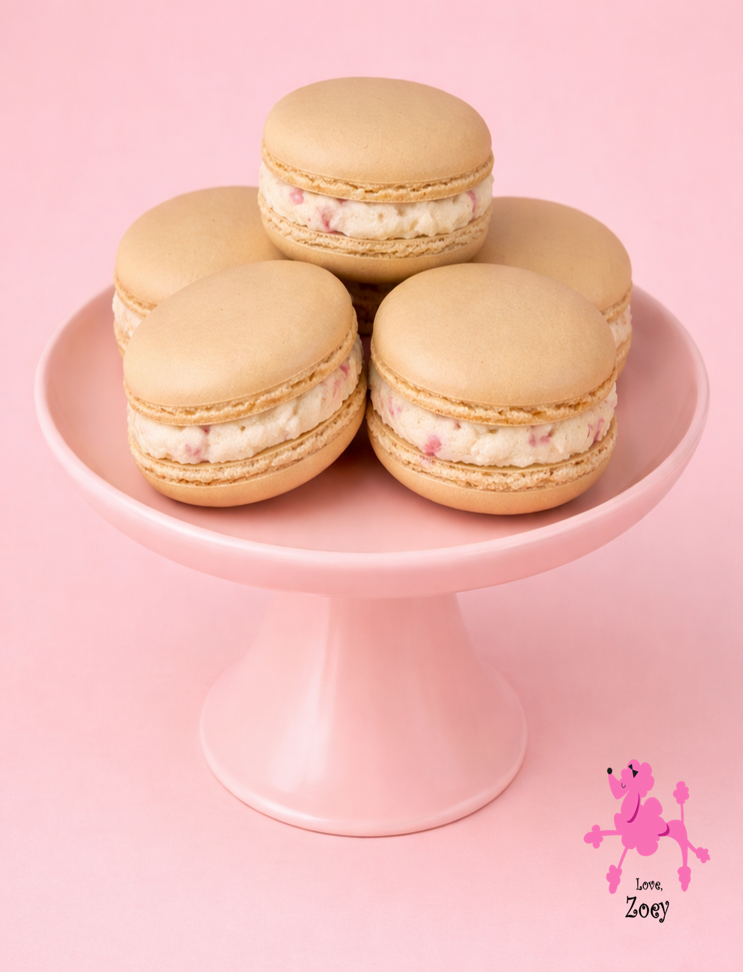 Zoey Signature Strawberry Vanilla Macarons