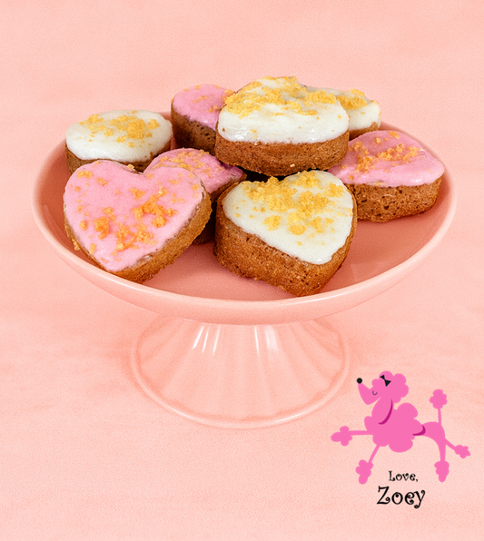 Hearts 1" - Frosted - 8oz Bag